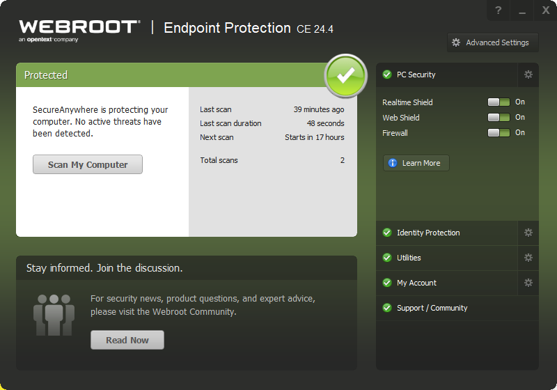 Webroot® Business Endpoint Protection 